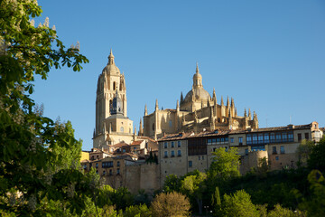 Cathedral of the city of Segovia, Castilla Leon in Spain.