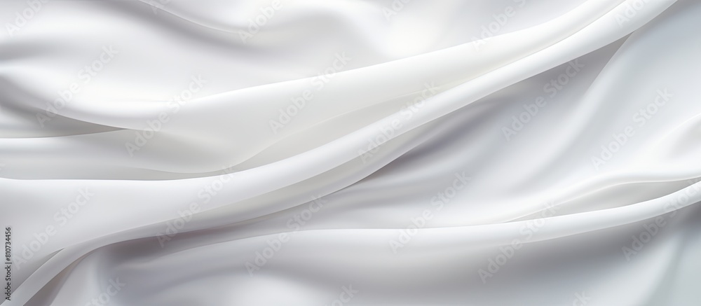 Poster Abstract white cloth background with soft waves ideal for copy space image with bedding sheets