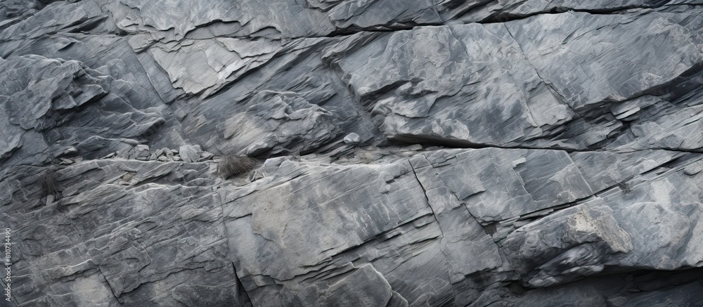 Leinwandbilder copy space image of a gray stone with an embossed surface showcasing a textured granite pattern