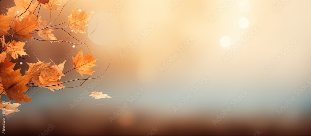 Aufkleber an abstract fall concept photo with a brown leaves background capturing the essence of autumn the im