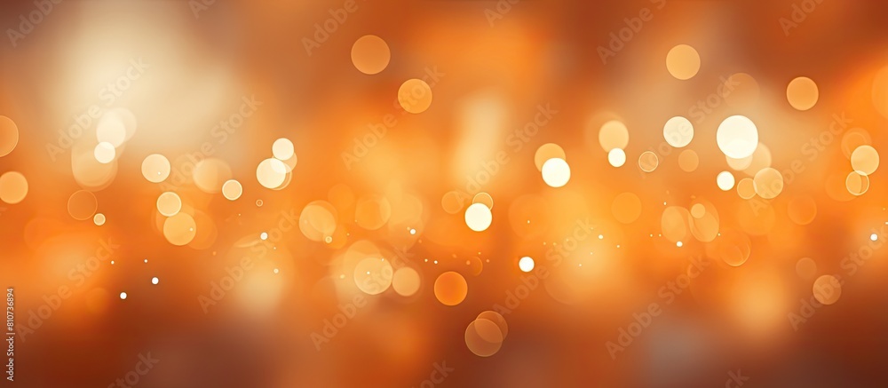 Poster an abstract background with orange light bokeh providing ample copy space for images