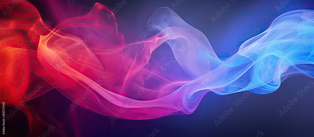 Poster a copy space image of smoke captured in a studio showcasing its background structure and color foils