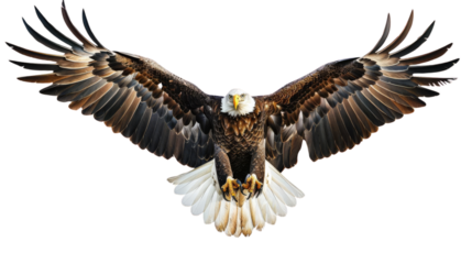 The bald eagle is a bird of prey found in North America. It is the national bird of the United States.
