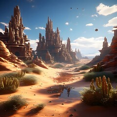 sunrise over the desert