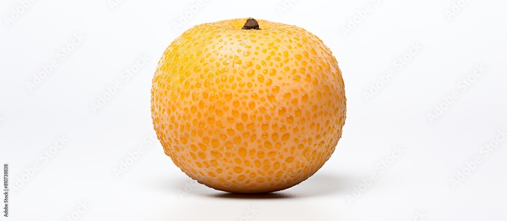 Poster A close up view of a Durain fruit isolated on a white background with plenty of copy space for other elements