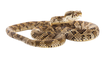 The image is a photo of a snake isolated on transparent background.