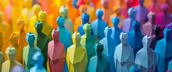 People of all colors holding hands, inclusive business mindset values dignity and respect for all individuals, Symbolizing Diversity and Community Unity in a Vibrant Representation