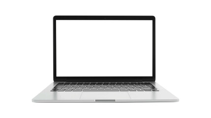 Laptop isolated on transparent white background, clipping path