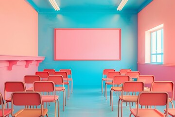 Minimal banner of educational reform in cinematic styles, shaping future learning environments, with big copy space