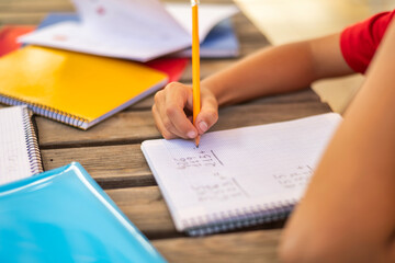 Children Doing Their Homework. Back To School.