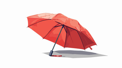 Folded closed compact umbrella for rain protection style
