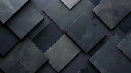 Black background design. Geometric abstract background with quadrangles.  illustration