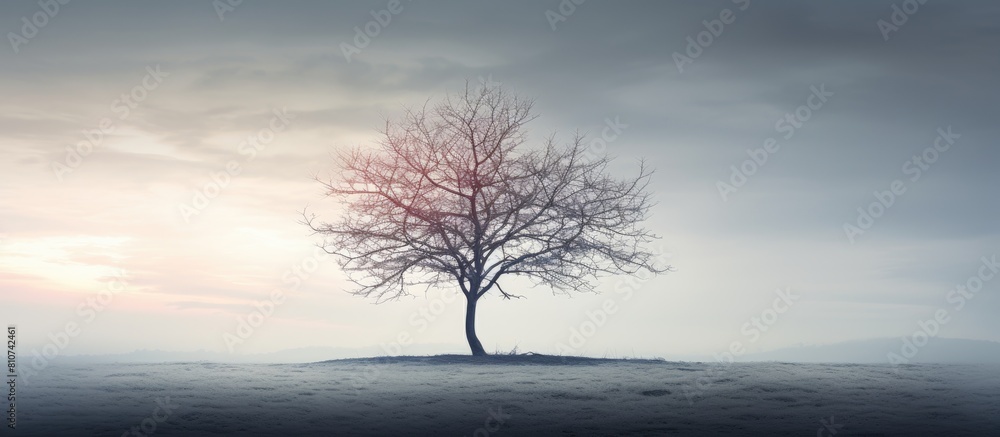 Poster a tree with no leaves providing a copy space image