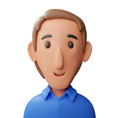 Man avatar 3d illustration