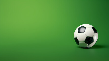 Soccer ball on green background
