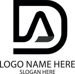 abstract logo design. -  Creative AD letter logo design , letter DA monogram logo. 