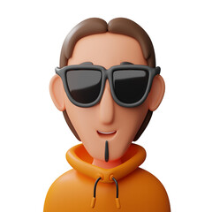 Trendy Man avatar 3d illustration