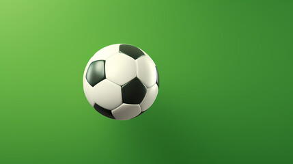 Soccer ball on green background
