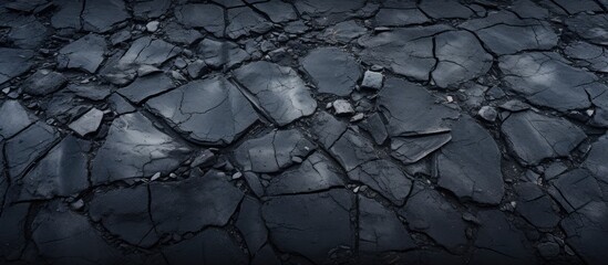 A detailed shot capturing the texture of an asphalt road perfect for a copy space image