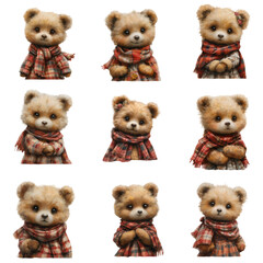 set of vintage bears.