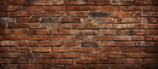 Obraz premium A high quality photo of a brown textured brick wallpaper and background with copy space image