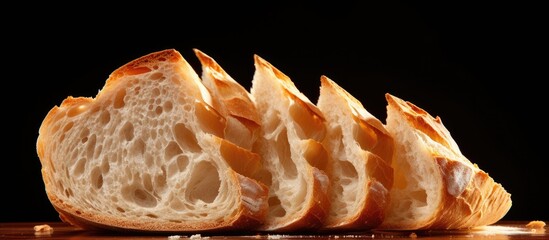 Bread is a common staple food that is made from grains such as wheat or rye and is often enjoyed as part of a meal or used as a base for sandwiches It is typically soft and can be sliced or torn apar