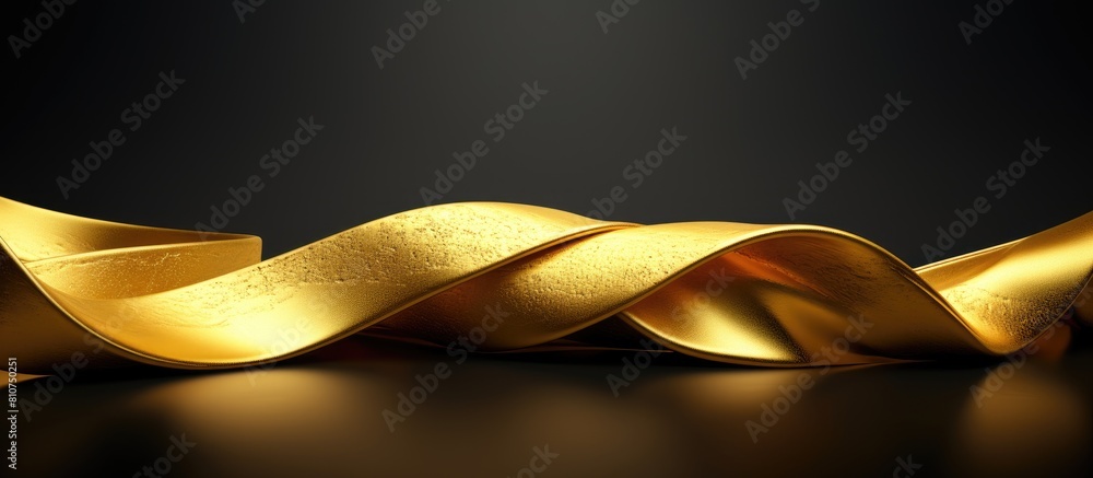 Poster a golden serpentine isolated on a bright background creating a captivating banner perfect for adding