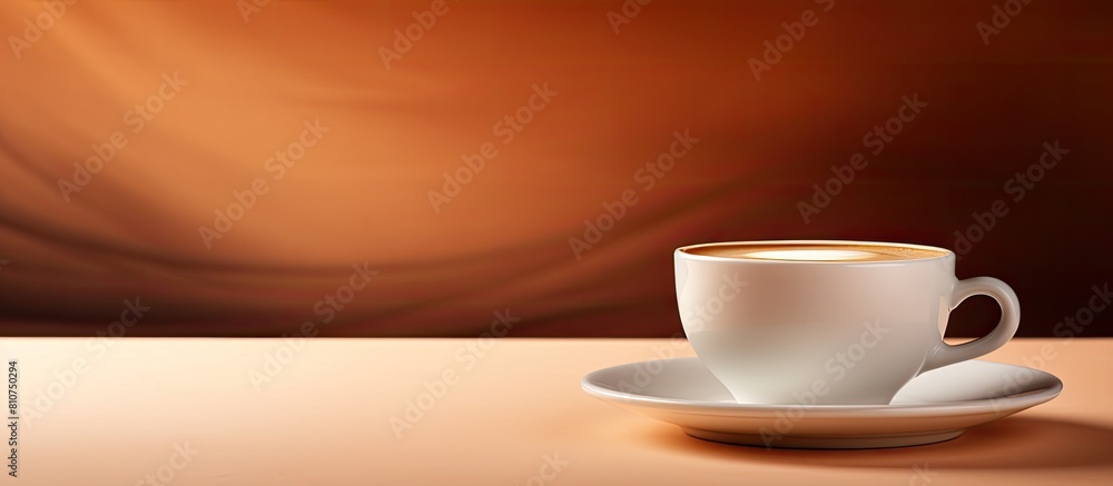 Poster a cup of coffee with copy space for an image