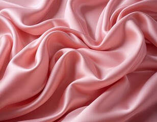 Pink silky satin fabric texture