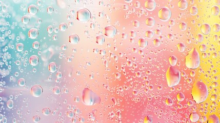 A colorful background with many small water droplets