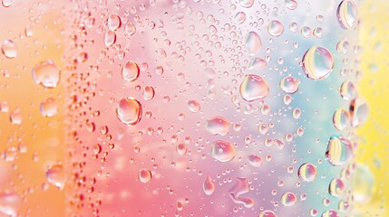 A colorful background with many small water droplets