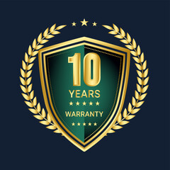 Fototapeta premium 10 years warranty vector badges, logo, label and images
