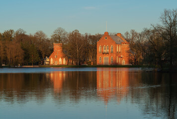Architectural ensemble of the Admiralty on the shore of the Big Pond in the Catherine Park of...