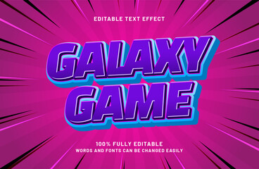 galaxy game editable text effect in kids and game text style