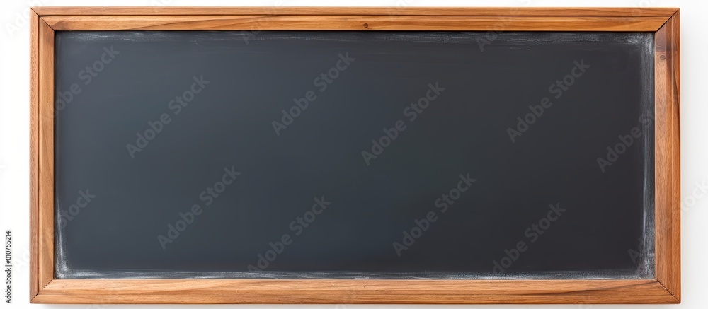 Poster a blackboard with a wooden frame is shown against a white background with a piece of note paper prov