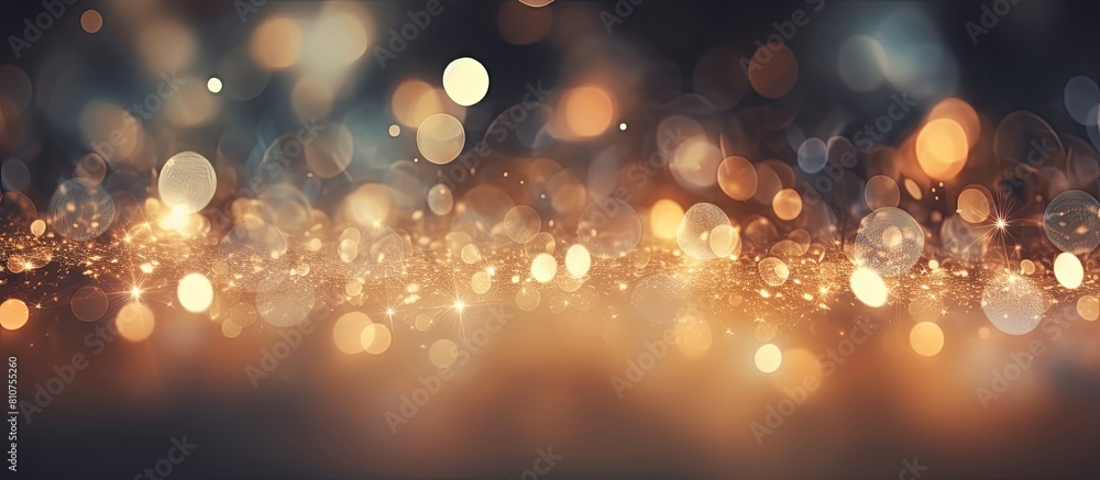 Poster an abstract background with a mesmerizing display of bokeh lights perfect for copy space images