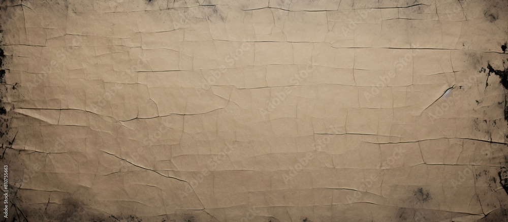 Poster an aged canvas texture background with subtle striped pattern and torn black paper in a flat lay arr
