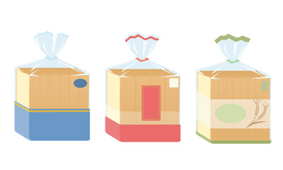 Obraz premium 袋入り食パンのイラスト