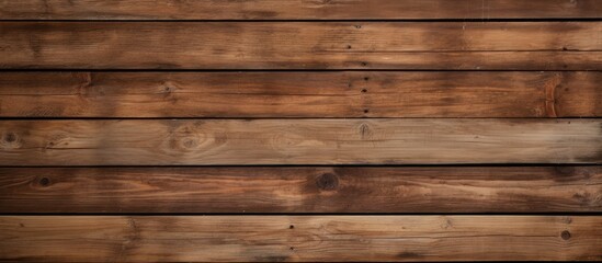 Vintage wooden brown horizontal boards make up a seamless wood floor texture providing a background for design with ample copy space The old painted wood abstract background adds character - Powered by Adobe