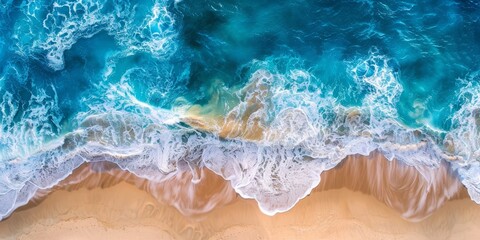 Aerial Photography of Waves in the stormy Ocean