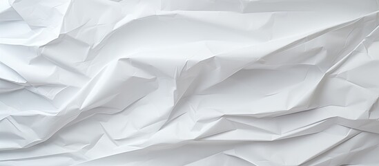 Fototapeta premium The crumpled paper has a white color texture background perfect for a copy space image