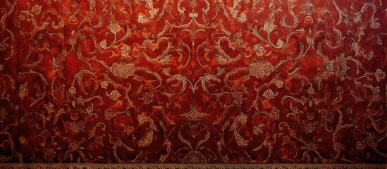 Top view of a carpet with a beautiful pattern providing ample copy space for accompanying text
