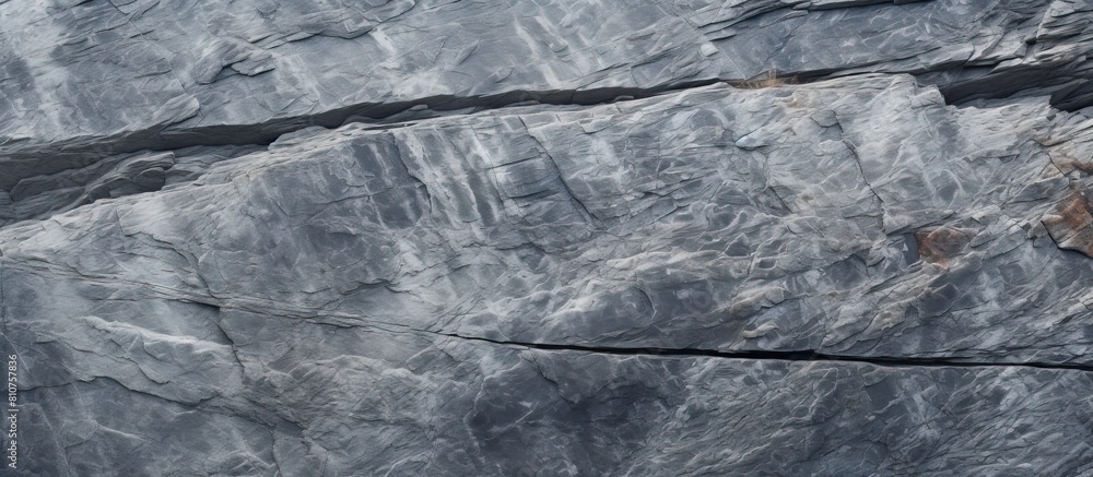 Poster Copy space image of a gray stone with an embossed surface showcasing a textured granite pattern