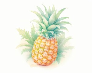 pineapple freshly cut at a summer party