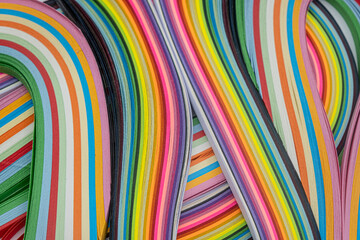 Abstract vibrant color wave rainbow strip paper background, Colorful curve striped background,...