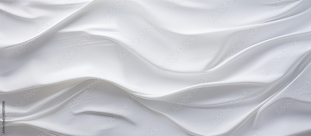 Poster Wrinkled white paper with an abstract texture serves as the background of the copy space image