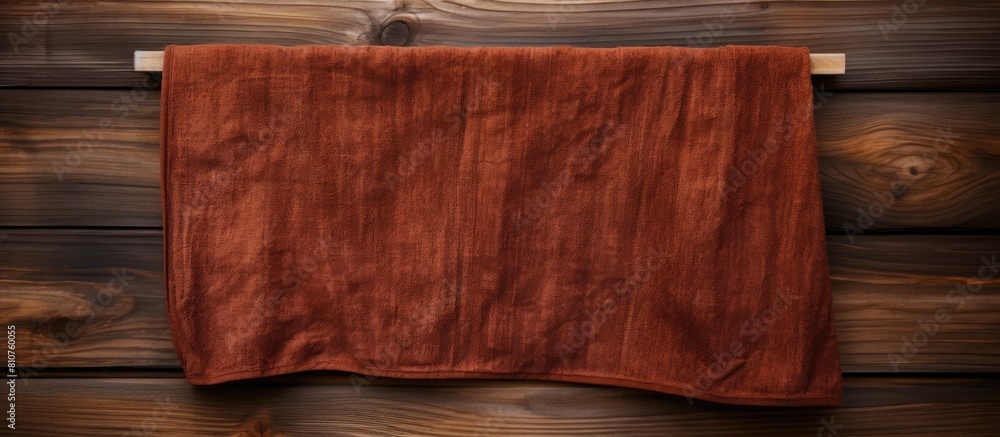 Leinwandbilder wooden background with a towel creating a copy space image