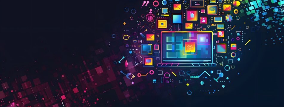 Background with lots of application and laptops .  computer
laptop
technology
business
concept
web
screen
internet
online
software