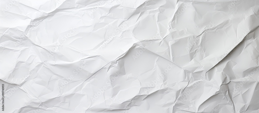 Aufkleber top view of a crumpled white paper with a textured surface creating an interesting copy space image