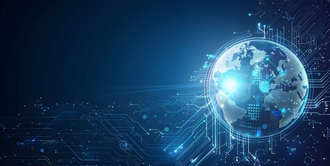 Earth in space. background with globe view from space showing realistic earth surface and world map as in outer space point of view